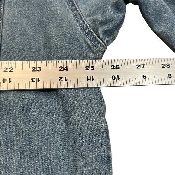 Levi's Light Blue Button Up Denim Long Sleeve Shirt Mens XL - Picture 3 of 8